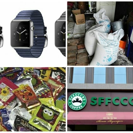Just a sampling of China's most recent fake products. Photo: SCMP Pictures