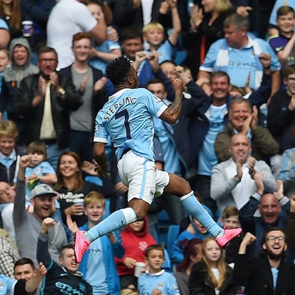 Raheem Sterling celebrates his goal. Photo: AFP