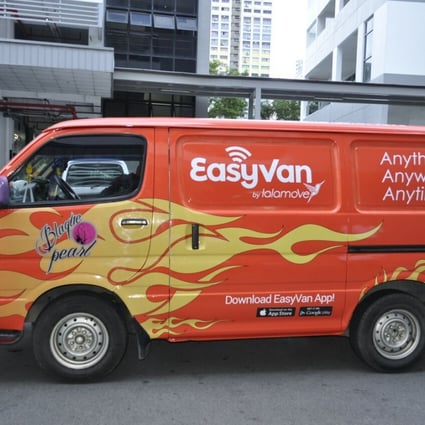 The company, which is known as EasyVan in Hong Kong, features iOS and Android apps. Photo: SCMP Pictures