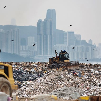All three landfill sites in the New Territories will be full by 2019, according to a 2013 report by the EPD. Photo: Bloomberg