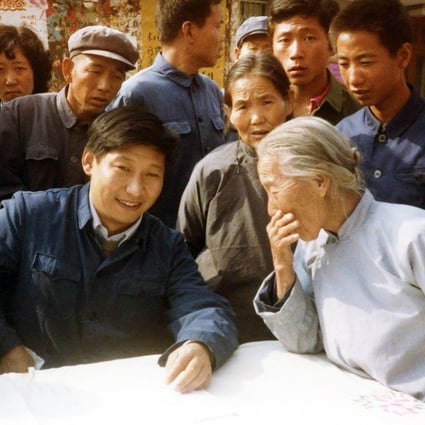 Xi Jinping (left) as a county secretary in Hebei during his younger days. Photo: SCMP Pictures