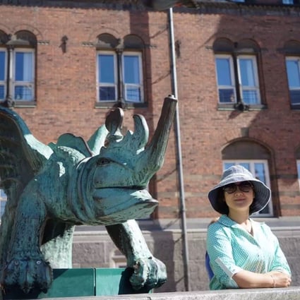Shenzhen teacher Judy Feng in Copenhagen, Denmark, during a customised tour around Scandinavia in March. Photo: Judy Feng