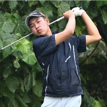 Jin Cheng hits a shot during his opening-round 62 at the Clearwater Bay Golf & Country Club. Photos: AAC