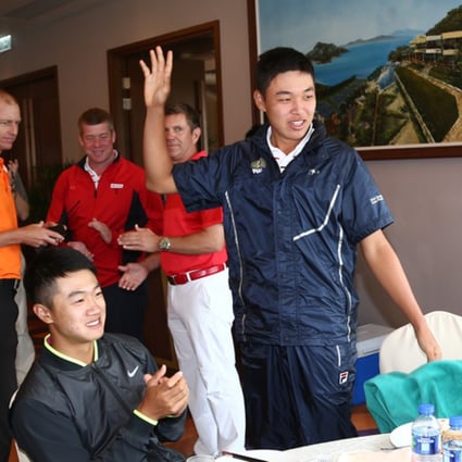 Jin Cheng celebrates his win