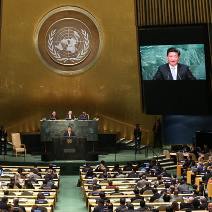 President Xi Jinping addresses the UN General Assembly in New York. Photo: Xinhua