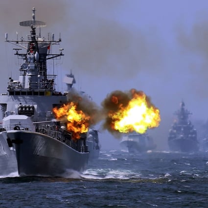 China's Harbin guided missile destroyer is shown during a joint naval exercise with long-term ally Russia in the East China Sea in May. Now China is welcoming similar moves with Asean nations in the South China Sea. Photo: SCMP Pictures