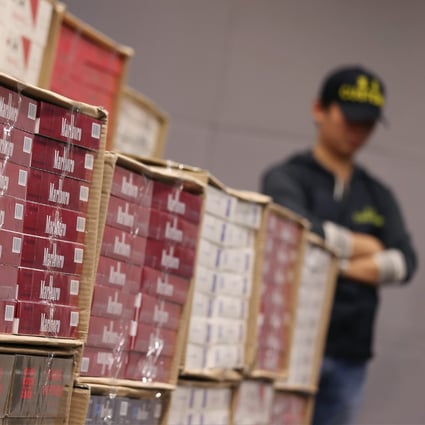 Hong Kong customs seized HK$10 million worth of smuggled cigarettes at the beginning of last year. Photo: David Wong
