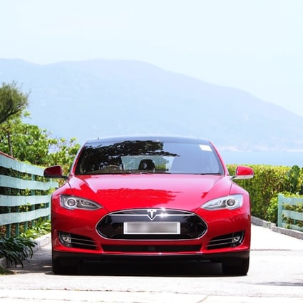 Tesla Model S all-electric car during a road test in Hong Kong. Photo: SCMP Pictures