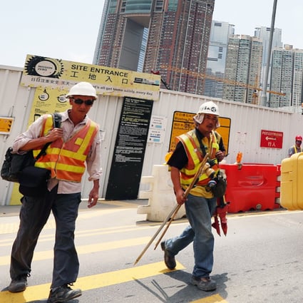 Construction workers are likely to get the biggest wage increase. Photo: Felix Wong