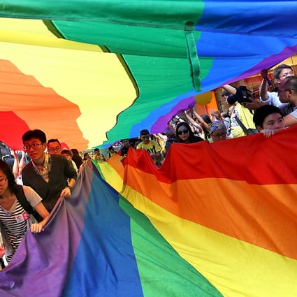 Hong Kong's streets were coloured by rainbow flags as protesters marched in the city's annual gay pride parade this Saturday. Photo: Jonathan Wong