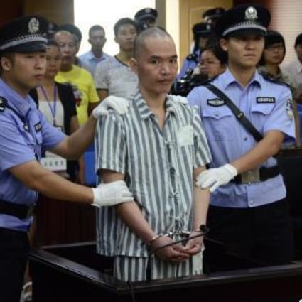 He Shenguo (above) was executed on Thursday after killing two people at a family planning office in 2013. Photo: China News Service