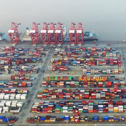 The Yangshan container port in Shanghai's free-trade zone. Photo: Xinhua