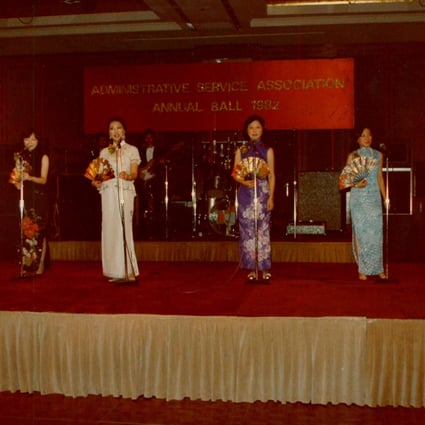 Elizabeth Wong (third left) at a 1982 ball. Photo: SCMP Pictures