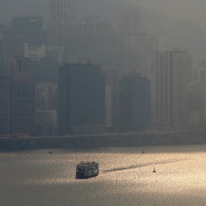 A hazy blanket over Victoria Harbour. Tuen Mun, Kwun Tong and Tung Chung were ranked worst for air pollution. Photo: Dickson Lee