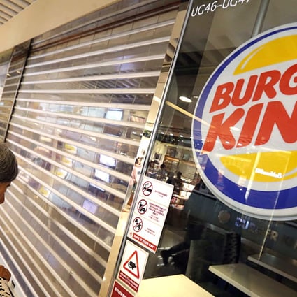Five Burger King outlets suddenly closed, leaving workers in the dark. Photo: Dickson Lee