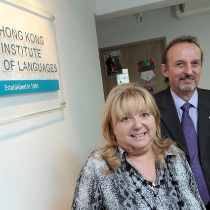 Dominique Chasset and Christian Chasset, directors of Hong Kong Institute of Languages in Central. Photo: Bruce Yan