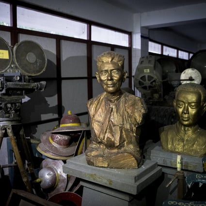 Exhibits in a storeroom at the Myanmar Motion Picture Museum, in Yangon. Photos: Scott Howes
