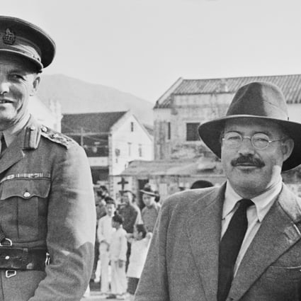 Ernest Hemingway with Brigadier J.T.W. Reeve, commanderin- chief of the Hong Kong Infantry. Photos: Corbis; John F. Kennedy Presidential Library and Museum