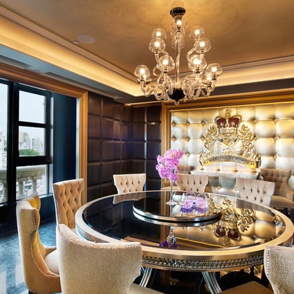 The Michael Jackson Mansion at Sofitel Macau is decorated in opulent gold and black. 