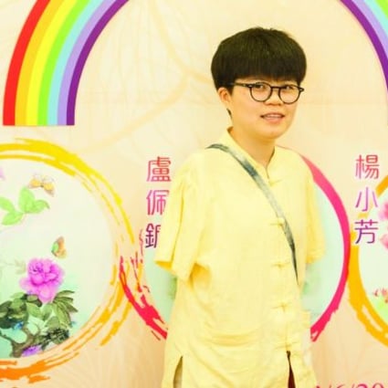 Disabled Hong Kong artist Yeung Siu-fong.