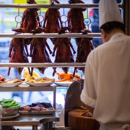 Yung Kee Restaurant is known for its charcoal-grilled barbecue meats (especially roast goose) and classic Cantonese fare.