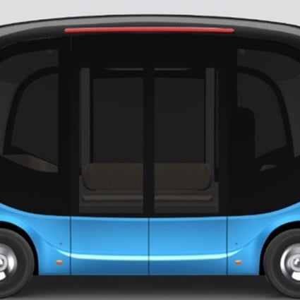 A concept photo of the self-driving bus being co-developed by Baidu and King Long. Photo: Handout