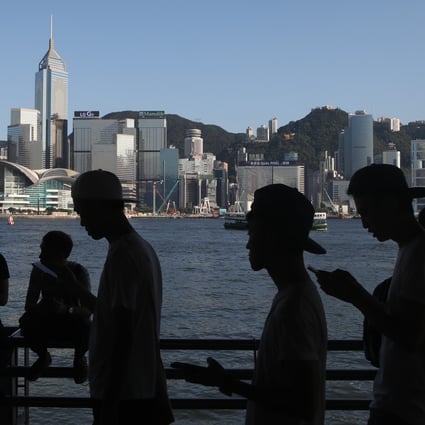 Fans of “Pokemon Go” throng the Hong Kong harbourfront. Photo: AP