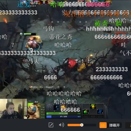 Comments from viewers flying across the screen