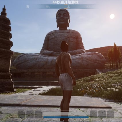 The pregame lobby is a temple in front of an enormous Buddha statue, resembling the Leshan Giant Buddha in southern China. (Picture: Cube Game)