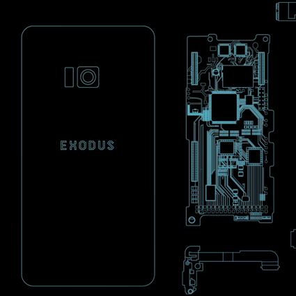 Product drawings for HTC'S Exodus. (Picture: HTC).