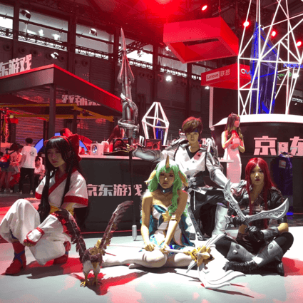 Cosplayers dress in all the colors imaginable at ChinaJoy. 

