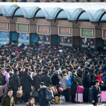 Crowds gather at a train station in Beijing -- one of the few places in China where electronic boarding is available -- two weeks before Lunar New Year 2018. Imagine what it was like elsewhere in the country. (Picture: Kyodo)
