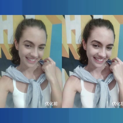 A picture shot with OPPO’s under-display camera, before and after optimization with algorithms. (Picture: OPPO)