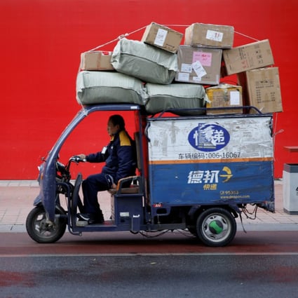 A delivery man in Beijing, November 2018. (Picture: Reuters)