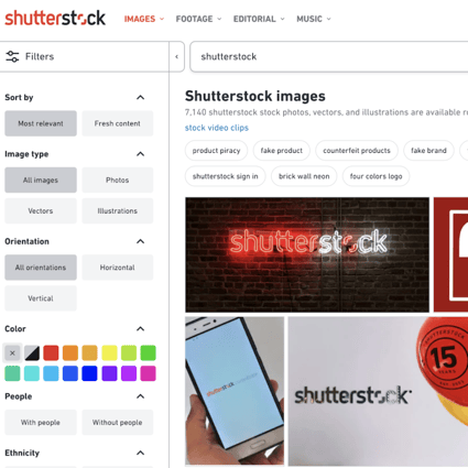 A Shutterstock spokesperson confirmed to The Intercept that a censorship feature is currently active. (Picture: Shutterstock)
