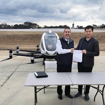 EHang showcased its drone at the North Carolina Transportation Summit hosted by the local transportation department. (Picture: EHang)