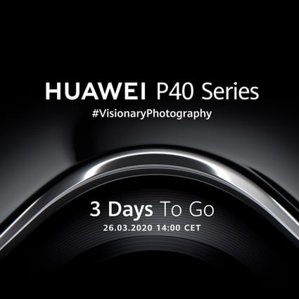  Leaks indicate that the Huawei P40’s display will be curved on all sides. (Picture: Huawei via Twitter)