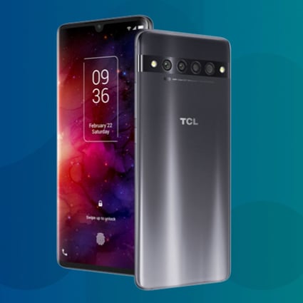 The TCL 10L (left) and the TCL 10 Pro (right) will each come in two colors: Mariana Blue (pictured) and Arctic White vs Ember Gray (pictured) and Forest Mist Green. (Picture: TCL)
