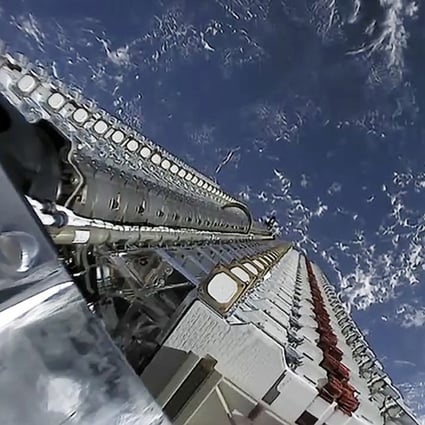 Satellites that will form part of SpaceX’s Starlink constellation await release into orbit from a Falcon 9 rocket in May, 2019. (Picture: SpaceX)