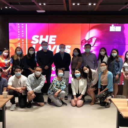 Finalists of the She Loves Tech 2020 Competition with senior level representatives from the Swire Group as one of the strategic partners.