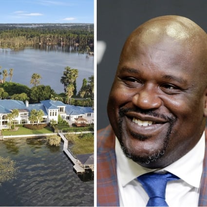 Shaquille O’Neal is under contract to sell his lakeside mansion in Florida that was listed for US$16.5 million. Photos: Compass Florida, AP