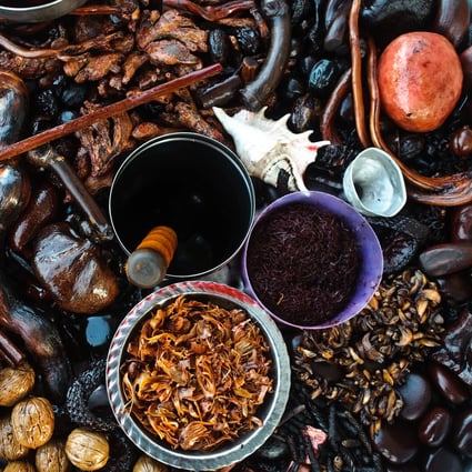 A selection of traditional herbs from India used in Ayurvedic medicine therapies. Ayurveda treats the body, mind and spirit as one, on the basis that they are connected to the outer world and work together to prevent disease. Photo: Getty Images 