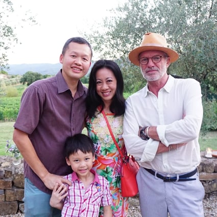 Ronald Khoo (left) with his family and Sting (right). Hereveals where he likes to go for food and drink in Italy, Malaysia and Cambodia. Photo: Ronald Khoo