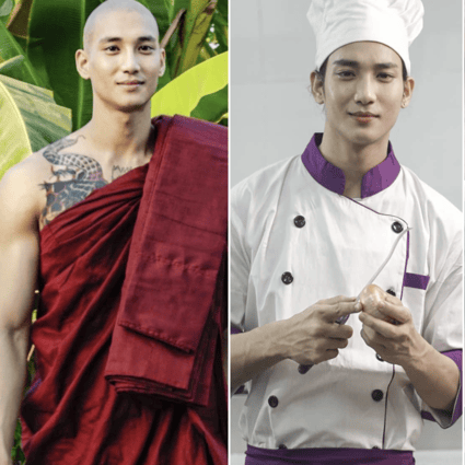 Paing Takhon recently sent netizens into a frenzy with his photos dressed as a monk. Photos: @paing_takhon/Instagram