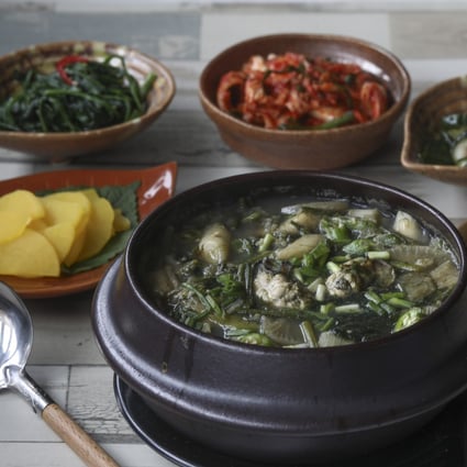 Susan Jung’s Korean oyster, seaweed and rice soup, or gul guk bap. Photography: SCMP / Jonathan Wong. Styling: Nellie Ming lee. Kitchen: courtesy of Culinart