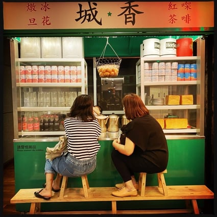 Visitors experience an old Hong Kong food stall on October 16, 2020, as they visit the Hong Kong Museum of History’s permanent exhibition before it is closed for renovation. Photo: Robert Ng