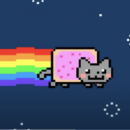 Nyan Cat, a meme that sold for more than half a million dollars. Photo: Nyan Cat/YouTube
