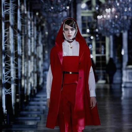 Little Red Riding Hood is just one of the fairy tale references spotted in Christian Dior’s show for Paris Fashion Week. Photo: Christian Dior via Xinhua