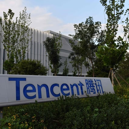 The headquarters of Tencent in Beijing. Photo: AFP