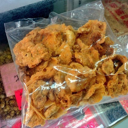 Human placenta biscuits on sale at a Traditional Chinese Medicine shop. Photo: SCMP